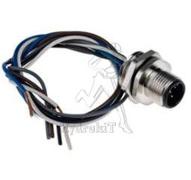 connecteur M12 - 5 pts - droit mâle - cloison PG9 - 0.2m