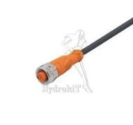 Cordon surmoulé M12 - 5 pts - droit femelle - 2m - PUR