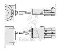 Bobine 12VCC Ø13 mm longueur 37 mm - connecteur WEATHERPACK sur cable + diode