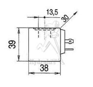 Bobine 12VDC carré 13/39 19W