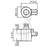 Bobine 12VCC ronde 16/41 20W D36 class H AMP JUNIOR H + diode