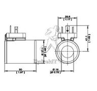 BOBINE PROP Ø19 L50 D=37 24VCC