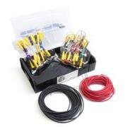 Valise électrique d'intervention cordon pin ronde + cordon pin plate + fil noir et rouge