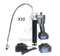 Lot de 10 pompes à graisse électrique 18V Li-ion (2 batteries) - cartouche à visser et standard -GRT