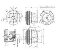 Embrayage electro-magnetique 12vcc pour pompe GR2/GR3 poulie Ø152 6 rainure