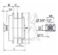 Enrouleur hydraulique 4 voies - LG 10m 3/8" - radiale