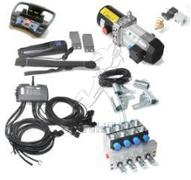 Radiocommande rétrofit de grue 4 fonctions 12V +centrale+bloc actionneur entraxe 40mm course +/-13mm