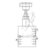 Limiteur de pression - 50-220bar - 35L/min - G3/8 - Réglage par volant