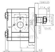 Moteur engrenages GR2 11 cm3 - bidirectionnel - flasque Italien arbre conique 1/8