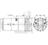 Moteur électrique 4500W - 24vdc - dimaètre 151mm+ relais + pattes de fixation