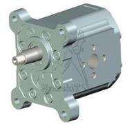 Moteur engrenages GR3.5 55 cm3 - bidirectionnel - flasque Italien arbre conique 1/8 - drain externe