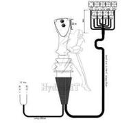 Manipulateur Ergokit câble 4 fonctions double effet - base en croix + 2 boutons poussoirs + 1 inter.