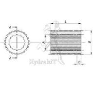 Douille cannelée int SAE BB Z15  - ext Z24 DIN5482