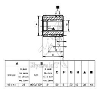 Douille cannelée ext Z23 DIN5482 - int Z21 16/32