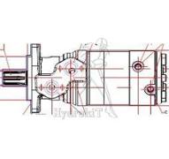 Moteur OMR F 200cc - arbre 6 dents SAE6B - Flasque SAEA 2 trous - G1/2 - frein négatif