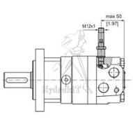 Moteur MS 100cc - arbre cylindrique Ø32mm - Flasque 4 trous - Ø82.5mm - G1/2 - capteur