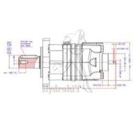 Moteur OMS T 250cc - arbre cylindrique Ø32mm - Flasque 4 trous - Ø82.5mm - G1/2 - arbre capteur