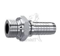 Nipple Ø6mm - Mâle BSPP fond plat 1/4 - Inox