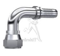 Nipple Ø10mm - Fem JIC 3/4 90° - Inox