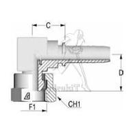 NIPPLE Ø10 FEM BSPP 1/2 90° COMPACT