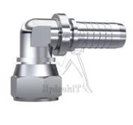 Nipple Ø10mm - Fem JIC 9/16 90° - Compact - écrou bloqué - Inox