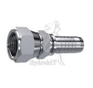 Nipple Ø10mm - Fem JIC 9/16 - double hexagonal - Inox