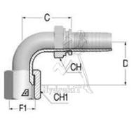 Elbow nipple 90° Ø5/8 female JIC 37