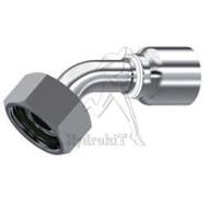 Nipple Ø13mm - Fem DIN 16S 45° - Pré-sertie - Inox