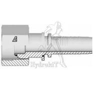Nipple Ø13mm - Fem BSPP 1/2  interlock - sans dénudage - H18