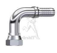 Nipple Ø19mm - Fem BSPP 1" 90° - ss joint écrou bloqué - Inox