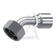 Nipple Ø19mm - Fem DIN 22L 45° - Pré-sertie - Inox