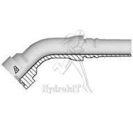 Nipple Ø25mm - Collet SAE6000 PSI 1" 45° CAT - double dénudage - H17