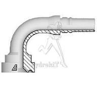 Nipple Ø25mm - Collet SAE6000 PSI 1-1/4 90° CAT - double dénudage - H17