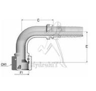 Nipple Ø25mm - Fem JIC 1-5/16 90° interlock - sans dénudage