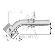 Nipple Ø25mm - Fem DIN 30S 45° interlock - sans dénudage