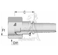 Nipple Ø25mm - Fem BSPP 1" interlock - sans dénudage