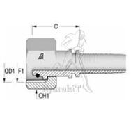 Nipple Ø25mm - Fem DIN 25S interlock - sans dénudage