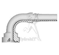 Nipple Ø32mm - Collet SAE6000 PSI 1-1/4 90° CAT interlock - sans dénudage - H18