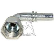 Nippel Ø32mm Innendrehmutter 1 7/8 JIC 37° - 90° Winkel