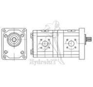 Hydraulikpumpe 14 cm³ + 14 cm³