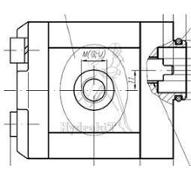 Pompe à engrenage GR1 - 2cc - arbre tournevis - flasque centrage Ø32mm