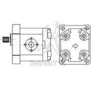 BG1 6 cm3 Zahnradpumpe - Linkslauf - Italienischer Flansch Z