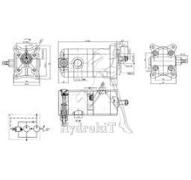 Pompe GR1 BP-HP 7.4+1.6cm3 - rotation droite - flasque italien arbre conique 1/8