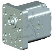 Pompe engrenages GR2 4 cm3 - rotation gauche - flasque Italien arbre modulaire