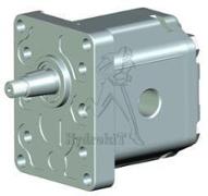 Pompe engrenages GR2 6 cm3 - rotation droite - flasque Italien arbre conique 1/5