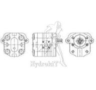 Pompe engrenages GR2 6 cm3 - rotation droite - flasque Massey arbre cylindrique Ø15mm