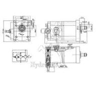 Pompe GR2 BP-HP 19+10cm3 - rotation droite - flasque italien arbre conique 1/8
