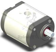 Pompe engrenages GR2 19 cm3 - rotation droite - flasque vis traversant arbre cannelé DIN Z9