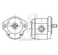 Pompe engrenages GR2 19 cm3 - rotation gauche - flasque SAE A arbre cannelé SAE A Z9