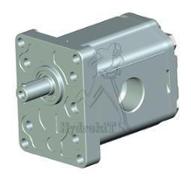 Pompe engrenages GR2 25 cm3 - rotation gauche - flasque Italien arbre cylindrique Ø15mm